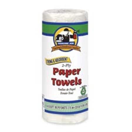 Genuine Joe Roll Towels- 2-Ply- 80 Sheets-Roll- 11in.x9in.- 30RL-CT- White GE463343